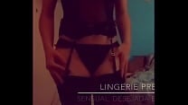 Lingerie preta cinta liga e um corpo de dar aacute gua na boca