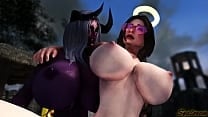 Futa on Female Succubus seduce a beautiful angel