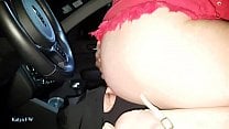 BS010619 003115 SV Katya is driving her car wearing her red mini skirt and using her slave as a human driver seat cushion BS010619 003115 SV Katya is driving her car wearing her red mini skirt and using her slave as a human driver seat cushion