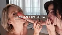 Lesbian 69  amp  Double Blowjob in LIVE SHOW