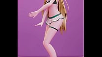 Date A Live Mayuri Hentai Undress Dance Bboom Bboom Song Blonde Girl Mmd 3D Clear Blue Clothes