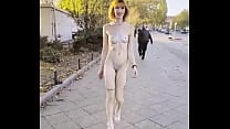 FULLY NUDE walking in Public Pixie Pink