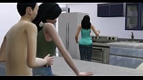Hermanastros teniendo sexo duro a espaldas de su madrastra Hermanastros teniendo sexo duro a espaldas de su madrastra