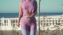 My new transparent workout outfit Check out my cameltoe