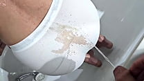 Desperate Pee in My Panties and He Pee on My Ass