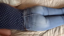 Showing off my big ass with my jeans on and off compilation mature Latina