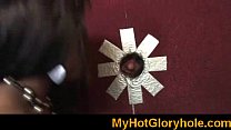 Gloryhole Initiations Black babe sucking white cock 10