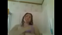 Christina taking a shower