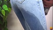 A cute girl can  039 t go restroom and pee her jeans A cute girl can  039 t go restroom and pee her jeans