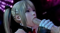 D or Alive Deep Blowjob by cute Marie Rose
