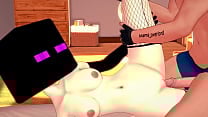 Enderwoman esta caliente viste medias de red para follar hentai minecraft
