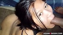 Deep throat fuck for asian babe