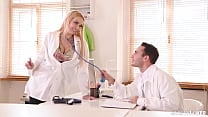 Busty blonde nurse Amber Jayne has her pussy filled with doctor 039 s big dick