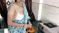 Indian Unsatisfied Bhabhi Hard sex with Devar in Kitchen Hindi Sex Audio