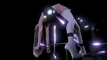 Blonde Girl on a BDSM Sex machine 3D Porn