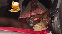 Playing with my pussy outside the club in the parking lot