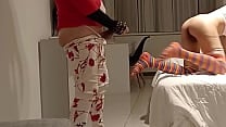 Hot stepsister sucks her stepbrother 039 s cock in women 039 s clothes and then gets fucked doggystyle