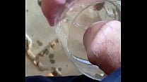 Public garden wank and piss in glass Public garden wank and piss in glass