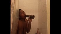 In shower playing with my new toy