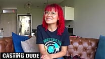 Redhead Latina Teen Gets Messy POV Giving Monster Cock Sloppy Blowjob