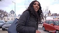 GERMAN SCOUT   BROWN EBONY BOMBSHELL FUCK TO EYE ROLLING ORGASM AT PICKUP CASTING