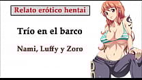 Relato hentai  ESPA Ntilde OL   Nami  Luffy y Zoro hacen un tr iacute o en el barco  Relato hentai  ESPA Ntilde OL   Nami  Luffy y Zoro hacen un tr iacute o en el barco