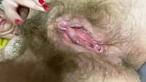 Nose fetish and wet masturbation hairy pussy