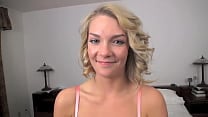 ALLY BROOKS Cute Blonde Teen POV Blowjob and HUGE MESSY Facial