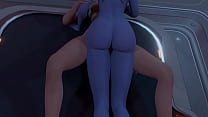 Overwatch Parody Futa Widowmaker fucks Mercy on Dropship