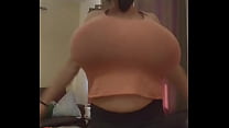 Dancing and Bouncing Massive Boobs   