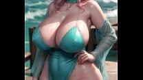 AI GENERATED MODEL GIRL BIG TITS AI ART 115