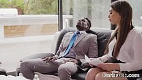 Stressed out colleagues have interracial anal sex Joseline Kelly