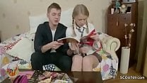 Tiny Blonde Virgin get First Fuck by Huge Cock classmate at during Homework Tiny Blonde Virgin get First Fuck by Huge Cock classmate at during Homework