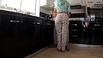 horny roommate seduces me in the kitchen to passionate sex