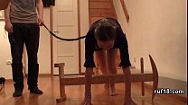 Bondage and sex with flexible teen girl
