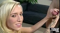 Handjob blonde slut