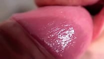 Blowjob doggystyle and juicy cumshot closeup macro