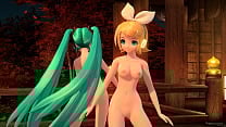 Hatsune Miku x Rin Magnet Project diva Nude Mod Full Nude