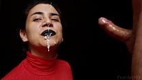CFNM Red turtleneck Black lips Handjob Cum mouthful Cum on clothes CFNM Red turtleneck Black lips Handjob Cum mouthful Cum on clothes