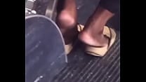 Slow Mo Creep Shot Mature Black Feet