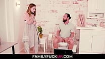 FamilyFuckUP com Ginger 18yo Girl Found her Big Doing the 2 in her Toilet Laney Grey Brad Newman