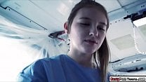Sexy nurse fucked inside an ambulance Sexy nurse fucked inside an ambulance