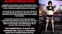 Dirtygardengirl in black hat extreme anal balls amp prolapse