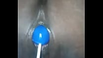 My landlord wife fingering her self with lolipop while i watch My landlord wife fingering her self with lolipop while i watch
