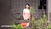 Japanese housewife fucked outside the house husband is inside Japanese housewife fucked outside the house husband is inside