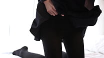 Young beauty in black pantyhose kawaiilegs