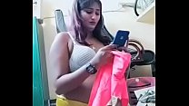 Swathi naidu exchanging dress and getting ready for shoot part 1