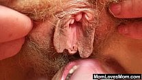 Unshaven amateur gets toyed by perverse blond dame