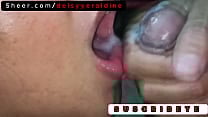 Amateur bukkake after party with the sluttiest fucked by everyone we mark her slutty face with our semen we cum in the mouth of this submissive girl who happily swallows the cumshot