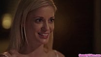 Blonde babe facesitting her new stepsis Blonde babe facesitting her new stepsis